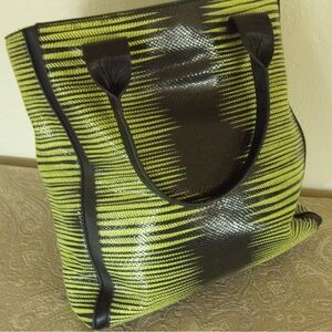 BCBG Max Azria Neon Green Large Tote